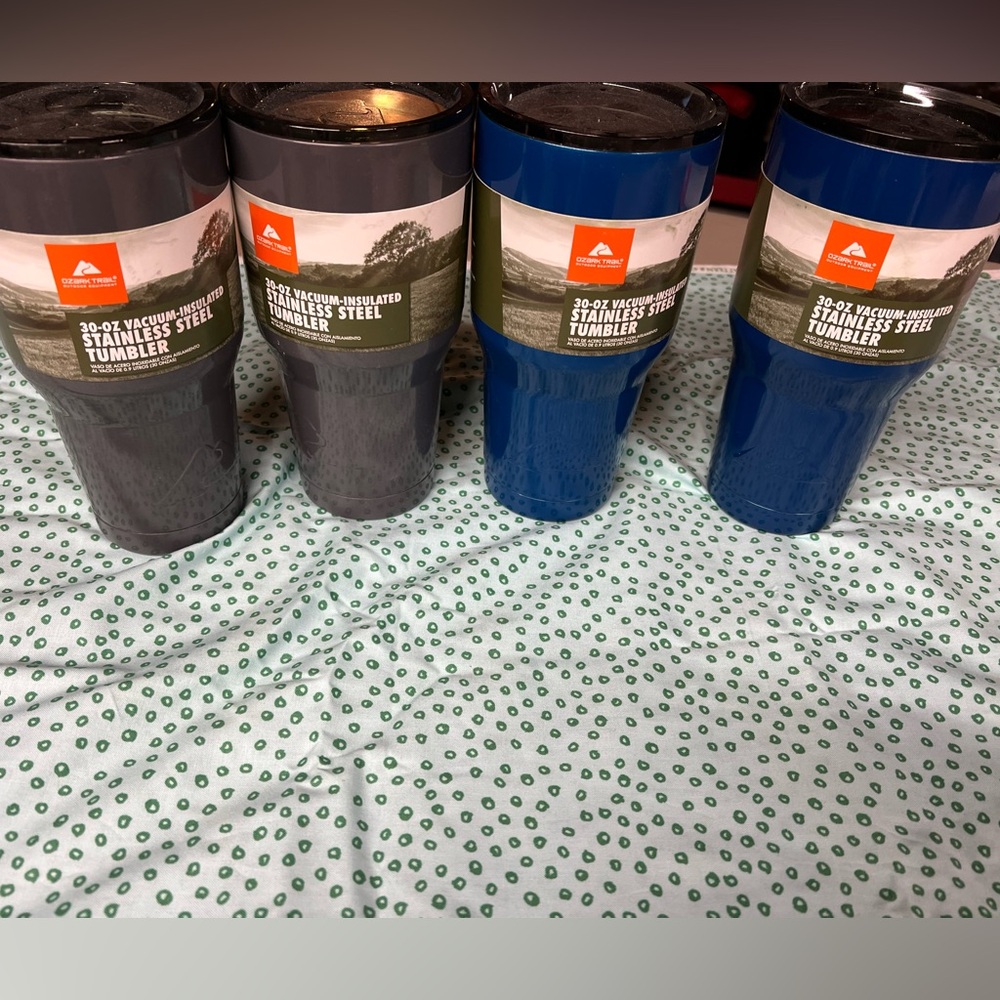 New package, Ozark Trail, insulated tumblers